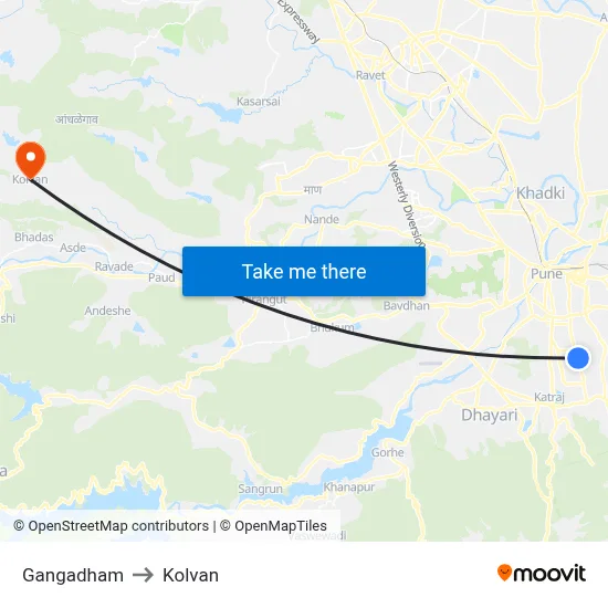 गंगाधाम to कोल्वन map
