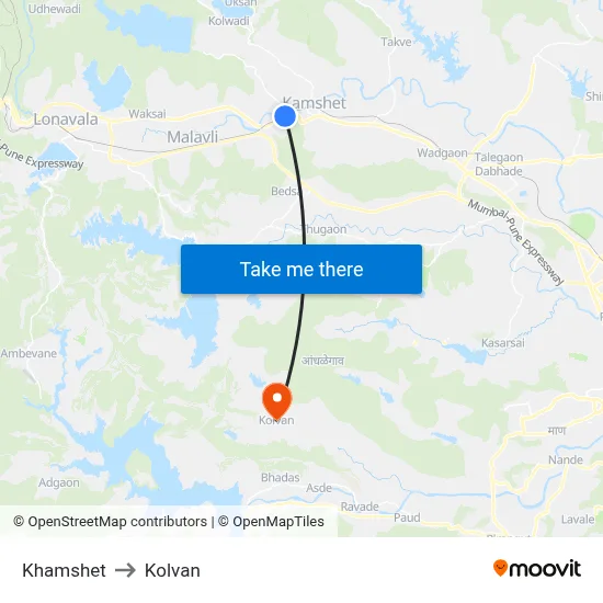 खामशेत to कोल्वन map