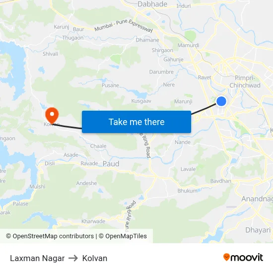 लक्ष्मण नगर to कोल्वन map
