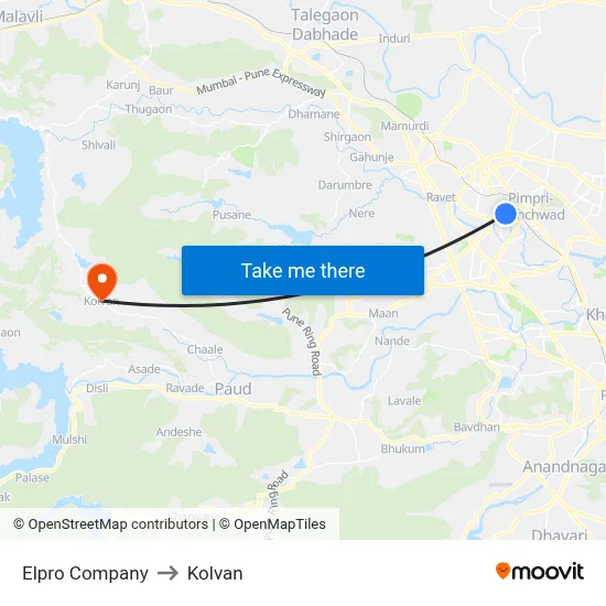 एल्प्रो कंपनी to कोल्वन map