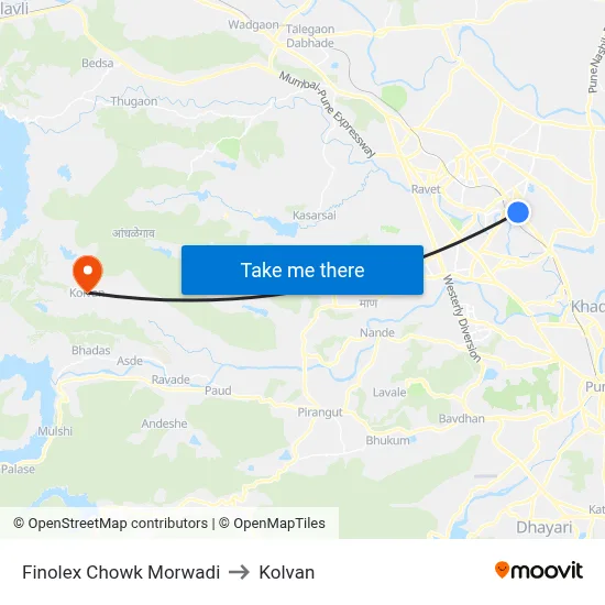 फिनोलेक्स चौक मोरवाड़ी to कोल्वन map