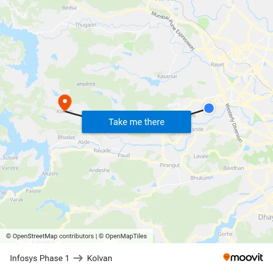 इन्फोसिस फेज 1 to कोल्वन map