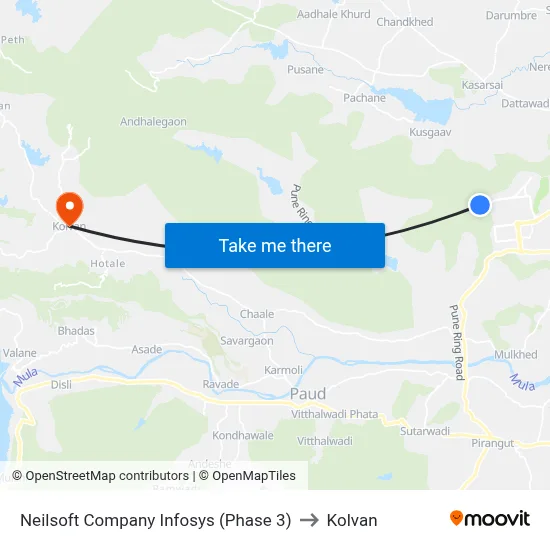 नीलसॉफ्ट कंपनी इन्फोसिस (फेज 3) to कोल्वन map