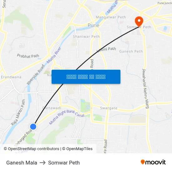 गणेश माला to सोमवार पेठ map