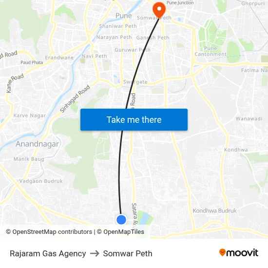 राजाराम गैस एजेंसी to सोमवार पेठ map