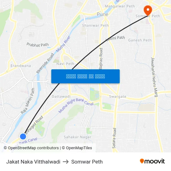 जकात नाका विठ्ठलवाड़ी to सोमवार पेठ map