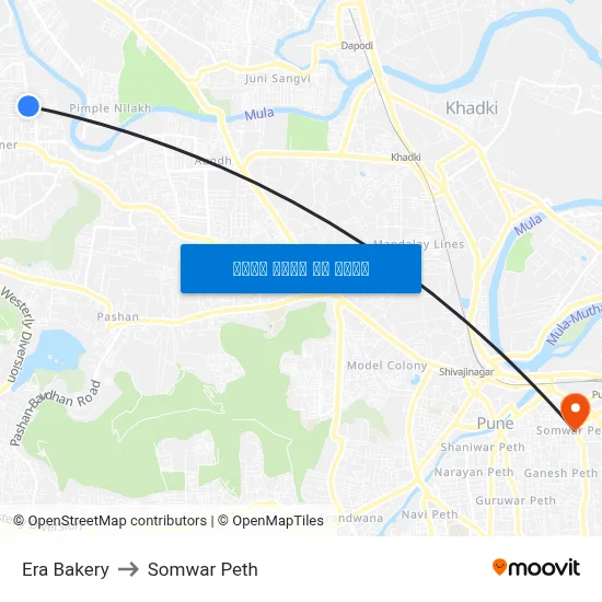 एरा बेकरी to सोमवार पेठ map