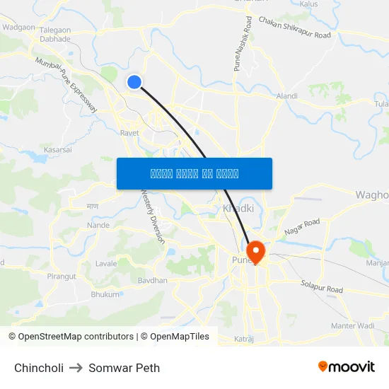 चिंचोली to सोमवार पेठ map