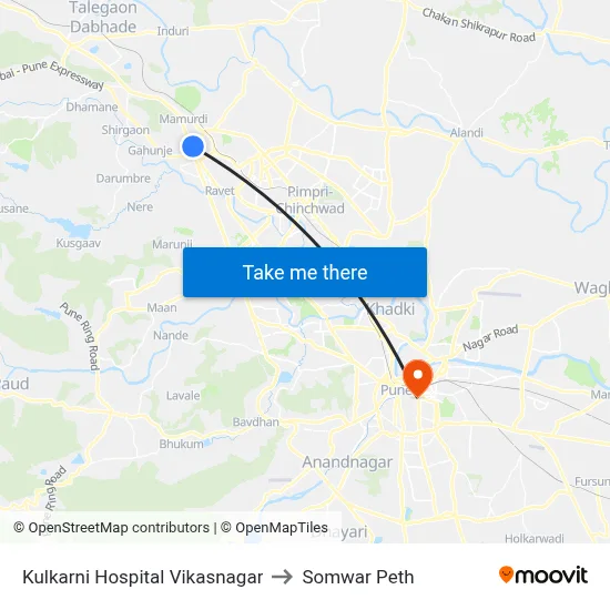 कुलकर्णी हॉस्पिटल विकासनगर to सोमवार पेठ map