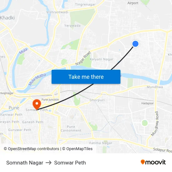 Somnath Nagar to Somwar Peth map