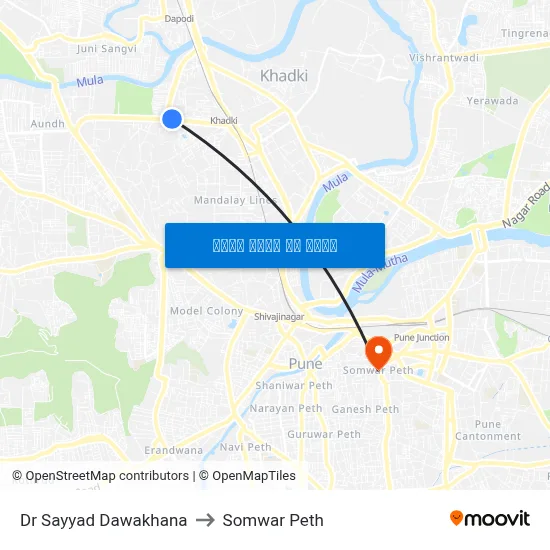 डॉ. सय्यद दवाखाना to सोमवार पेठ map