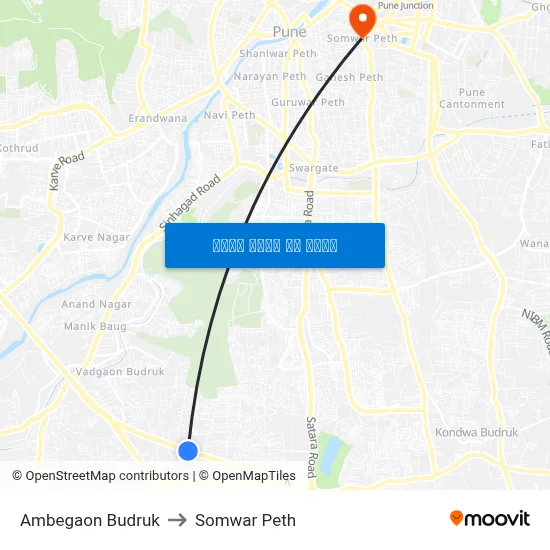 अंबेगाव बुद्रुक to सोमवार पेठ map