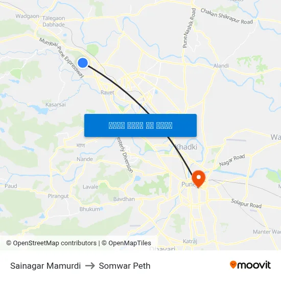 Sainagar Mamurdi to सोमवार पेठ map