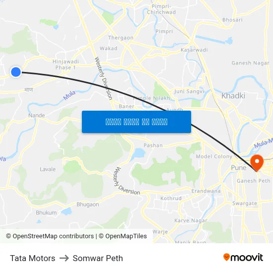 टाटा मोटर्स to सोमवार पेठ map