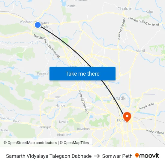 समर्थ विद्यालय तळेगाव दाभाडे to सोमवार पेठ map