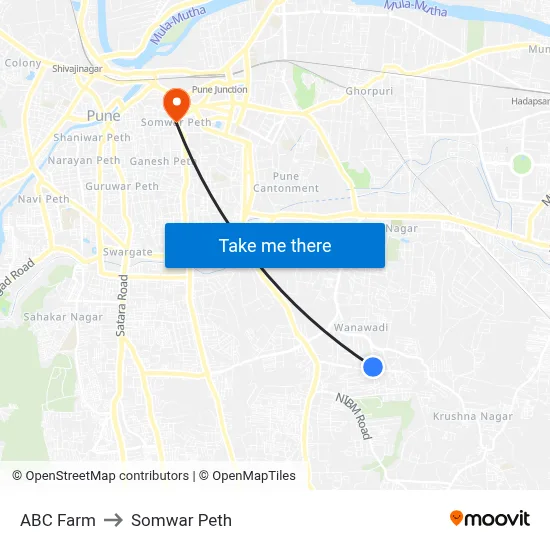एबीसी फार्म to सोमवार पेठ map