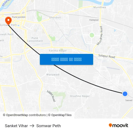 संकेत विहार to सोमवार पेठ map