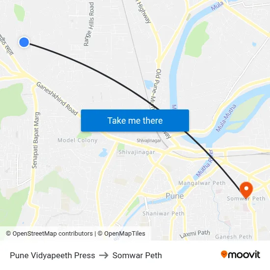 Pune Vidyapeeth Press to सोमवार पेठ map