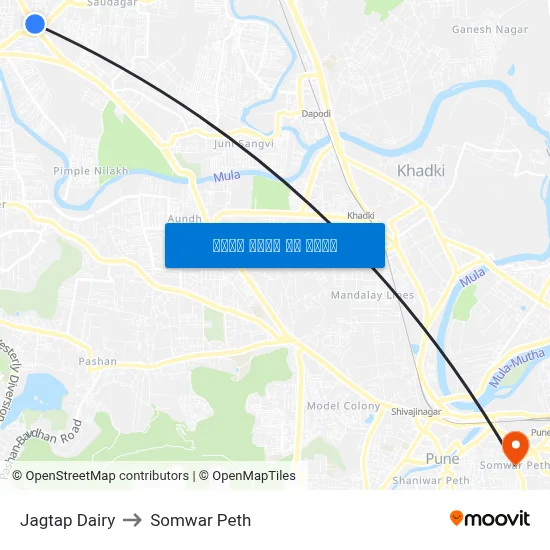 जगताप डेयरी to सोमवार पेठ map