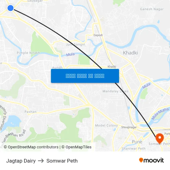 जगताप डेयरी to सोमवार पेठ map