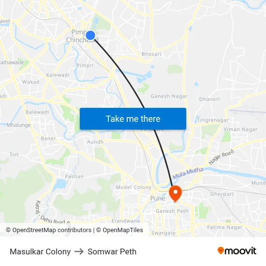 मसुलकर कॉलोनी to सोमवार पेठ map