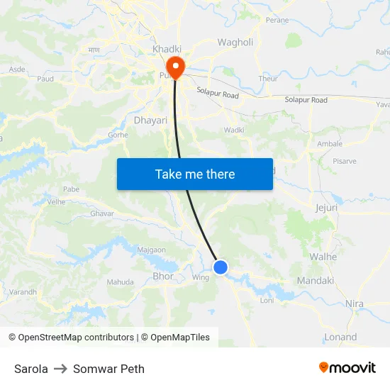सरोला to सोमवार पेठ map