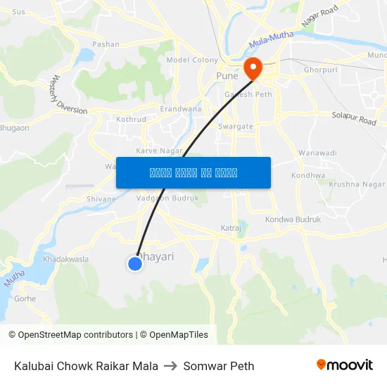 कालुबाई चौक रायकर माला to सोमवार पेठ map