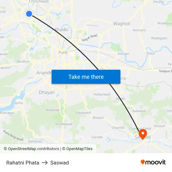 Rahatni Phata to सासवाड़ map