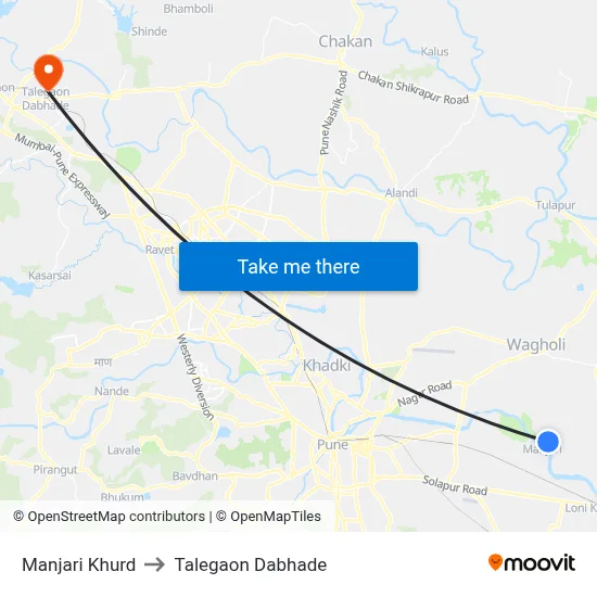 Manjari Khurd to Talegaon Dabhade map