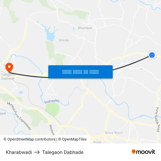 खराबवाडी to तालेगाव दाभाड़े map