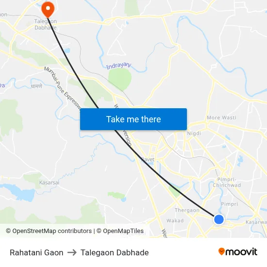 Rahatani Gaon to Talegaon Dabhade map
