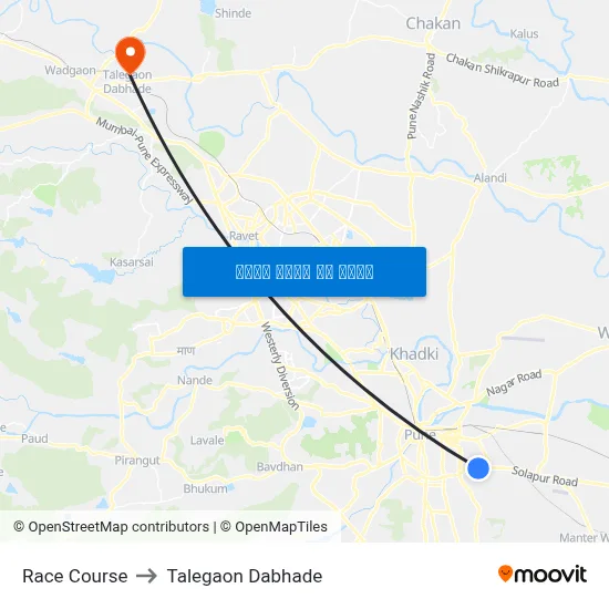रेस कोर्स to तालेगाव दाभाड़े map