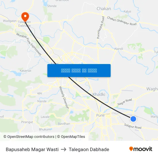 बापूसाहेब मगर वस्ती to तालेगाव दाभाड़े map