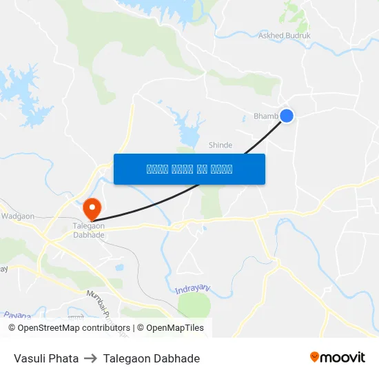 वसुली फाटा to तालेगाव दाभाड़े map