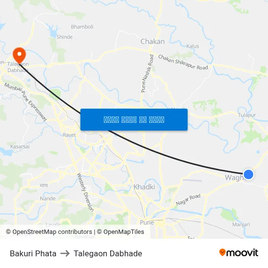 Bakori Phata to तालेगाव दाभाड़े map