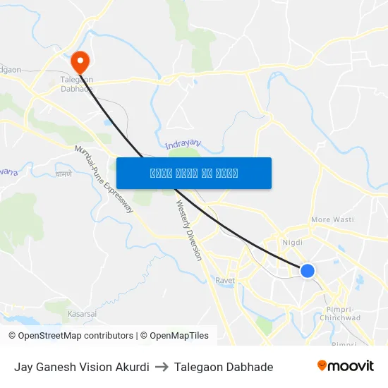 जय गणेश विजन आकुर्दी to तालेगाव दाभाड़े map
