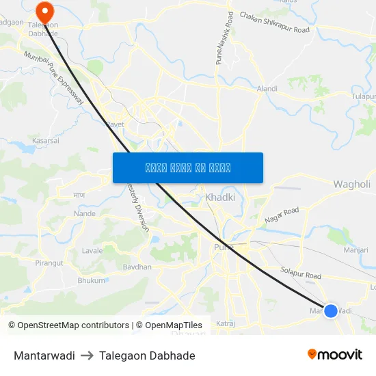 मंतरवाडी to तालेगाव दाभाड़े map