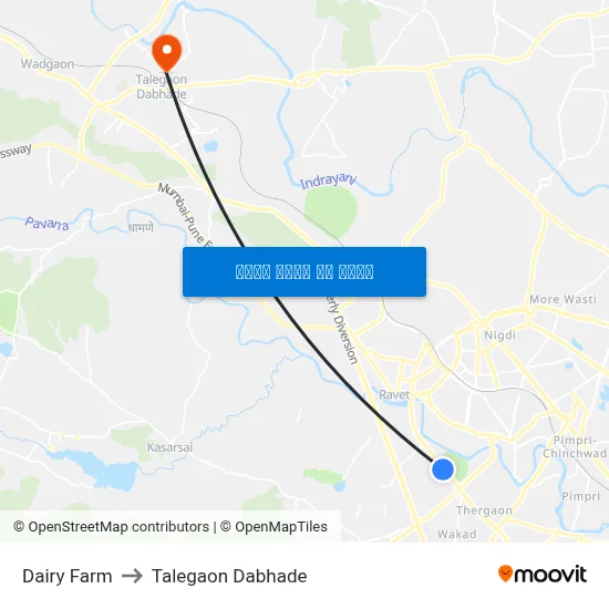 डेयरी फार्म to तालेगाव दाभाड़े map