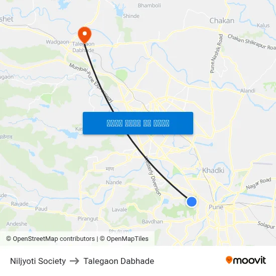 नीलज्योति सोसाइटी to तालेगाव दाभाड़े map
