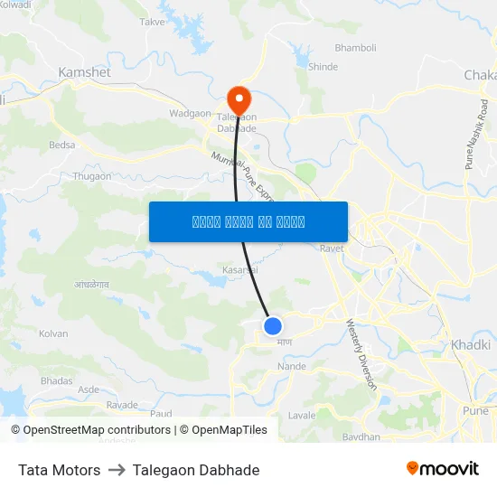 टाटा मोटर्स to तालेगाव दाभाड़े map