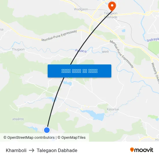 खांबोली to तालेगाव दाभाड़े map