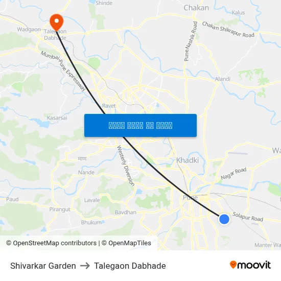 शिवरकर बगीचा to तालेगाव दाभाड़े map