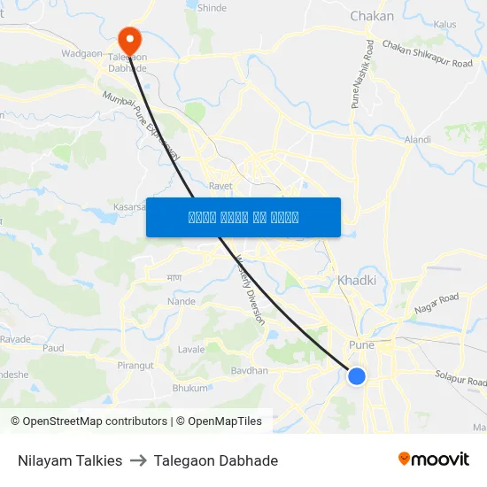 निलयम टॉकीज to तालेगाव दाभाड़े map