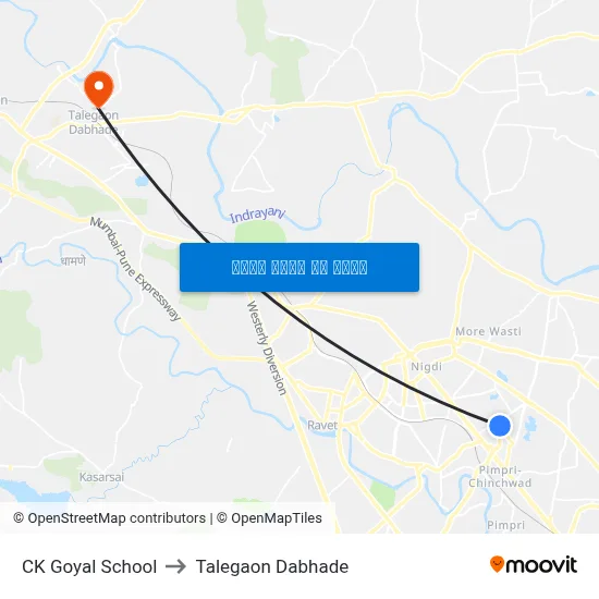 सीके गोयल स्कूल to तालेगाव दाभाड़े map