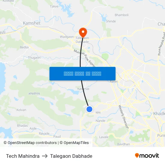 टेक महिंद्रा to तालेगाव दाभाड़े map