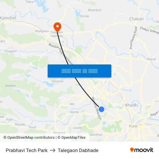 Prabhavi Tech Park to Talegaon Dabhade map