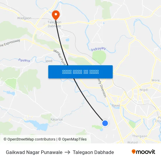 गायकवाड नगर पुनावले to तालेगाव दाभाड़े map