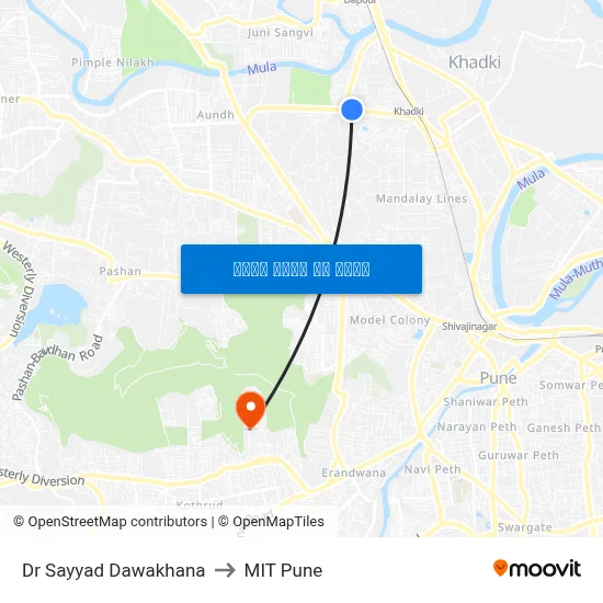 डॉ. सय्यद दवाखाना to एमआईटी पुणे map