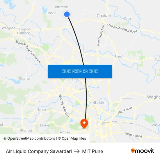 एयर लिक्विड कंपनी सावरदरी to एमआईटी पुणे map