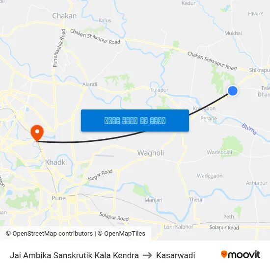जय अंबिका सांस्कृतिक कला केंद्र to कसारवाड़ी map